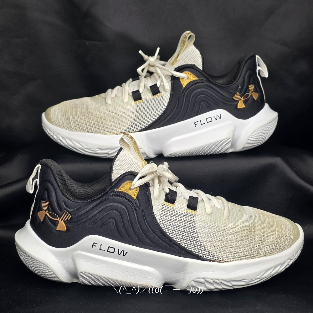 Under Armour Flow FUTR X 2 Basketball Shoes White Black 3024978-100 Sz 10M/W11.5 - Picture 2 of 10